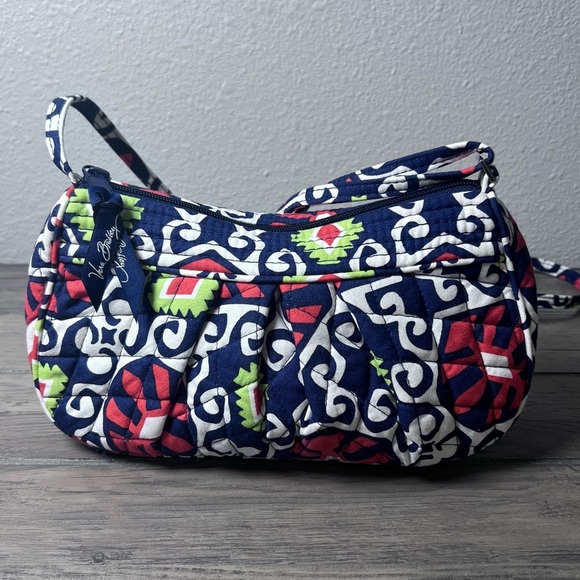 Vera Bradley Vibrant Sun Valley Small Crossbody Purse Handbag zip closure - Picture 8 of 8